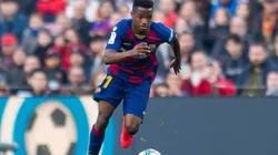 Ansu Fati durante un partido de Barcelona.
