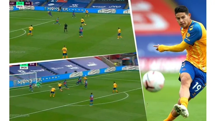Frotó la lámpara James Rodríguez y Everton ya vence 0-1 al Crystal Palace