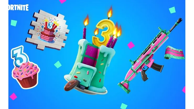 Fortnite celebra su 3er Anversario ¡Nuevos desafíos y recompensas gratuitas!