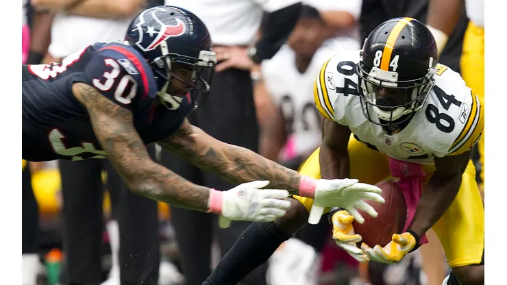Antonio Brown cuando jugó con los Steelers vs. Texans