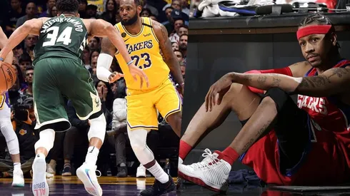 LeBron James, Giannis Antetokounmpo y Allen Iverson (Getty)