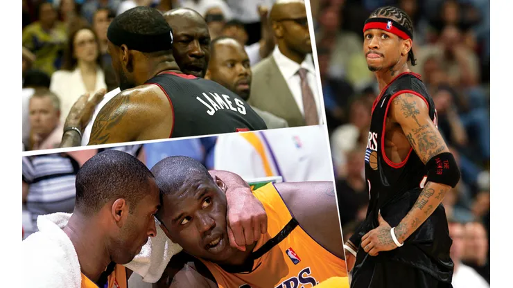 Michael Jordan, LeBron James, Kobe Bryant, Shaquille O'neal y Allen Iverson