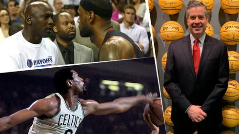 Michael Jordan, LeBron James, Bill Russell y Álvaro Martín (Getty Images y @alvaromartinoficial)