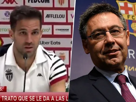 Fabregas vio la fila de los ex Barcelona y se sumó para pegarle a Bartomeu