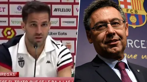 Fabregas vio la fila de los ex Barcelona y se sumó para pegarle a Bartomeu