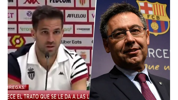 Fabregas vio la fila de los ex Barcelona y se sumó para pegarle a Bartomeu