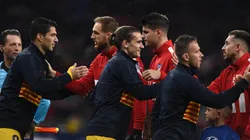 Foto de Luis Suárez un día cuando enfrentó a Atlético Madrid.