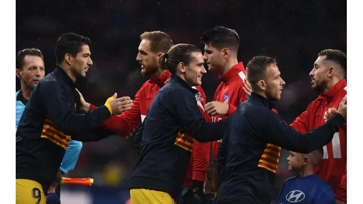 Foto de Luis Suárez un día cuando enfrentó a Atlético Madrid.