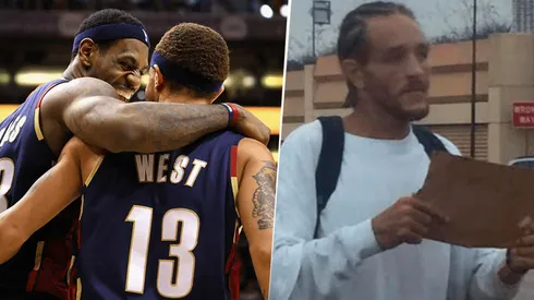 LeBron James y Delonte West (Getty Images y @diamondstone_tv)