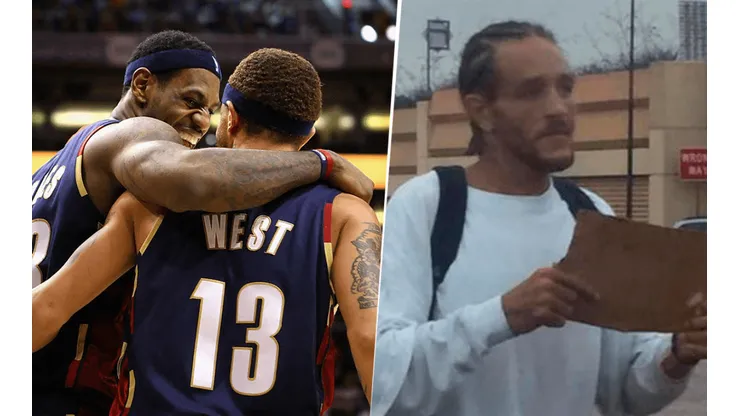 LeBron James y Delonte West (Getty Images y @diamondstone_tv)