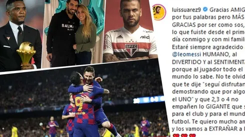 Las respuestas más destacadas a la despedida de Messi a Suárez