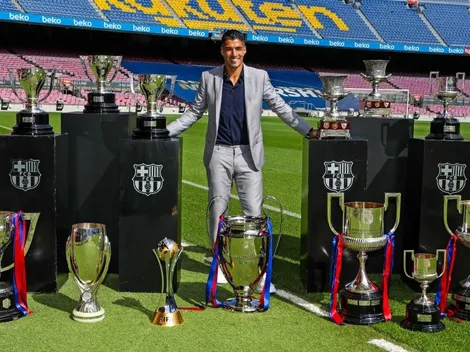 Los cinco jugadores que acompañaron a Suárez en su despedida del Barcelona