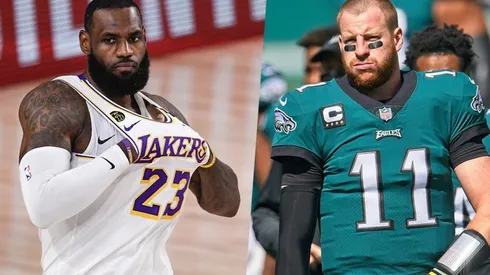 LeBron James y Carson Wentz (Getty)