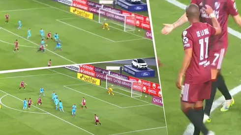 River hizo un jugadón, De la Cruz tiró una pared con Borré y clavó un golazo
