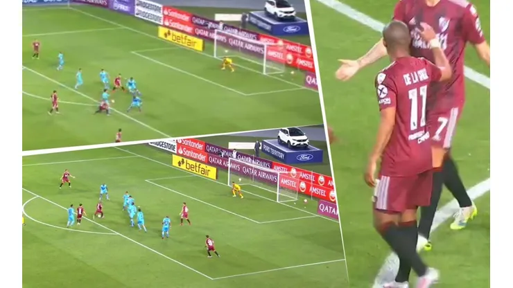 River hizo un jugadón, De la Cruz tiró una pared con Borré y clavó un golazo