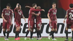 Foto del gol de Lucas Pratto, jugador de River.