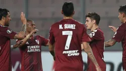 El festejo de los jugadores de River.