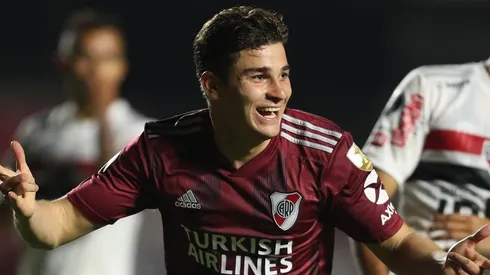 Foto del jugador de River ante Sao Paulo.