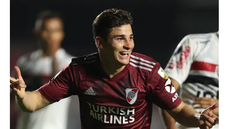Foto del jugador de River ante Sao Paulo.