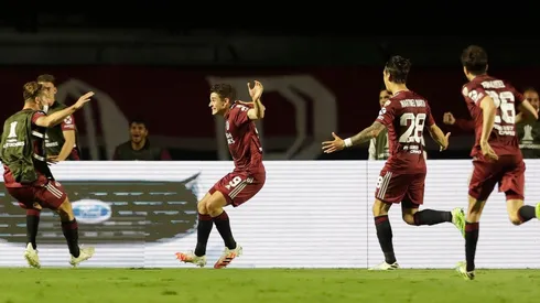 Foto del gol de River en la Copa Libertadores.