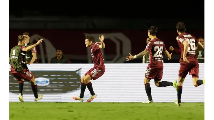 Foto del gol de River en la Copa Libertadores.