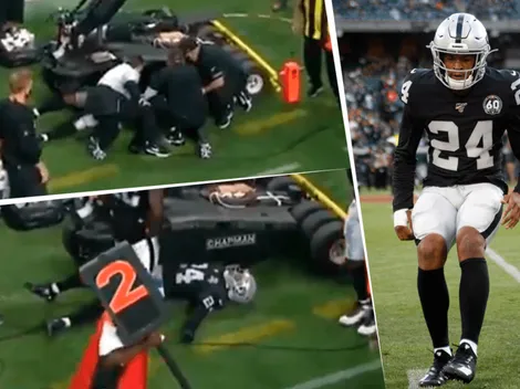 Escalofriante: jugador de los Raiders no se movía por golpe contra una grúa
