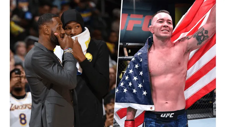 LeBron James, Kevin Durant y Colby Covington (Getty Images)