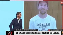 90 Minutos se mudó a ESPN y arrancó con un saludo de Messi para Vignolo