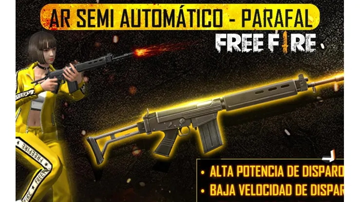 Nueva arma anunciada para Free Fire: PARAFAL ¡AR Semi Automática!