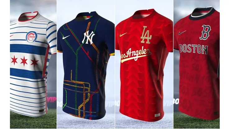 La serie de jerseys de MLB edición fútbol