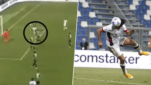 El tremendo cabezazo del delantero argentino.