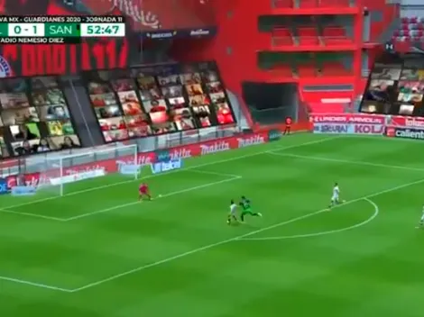 Rompió las redes: Octavio Rivero disparó un misil y Santos supera por 2-0 a Toluca