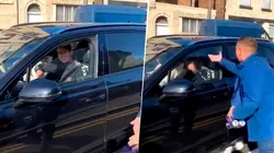 El obsequio de unos hinchas del Everton a James Rodríguez en Liverpool.