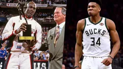 Giannis Antetokounmpo y Michael Jordan (Getty)