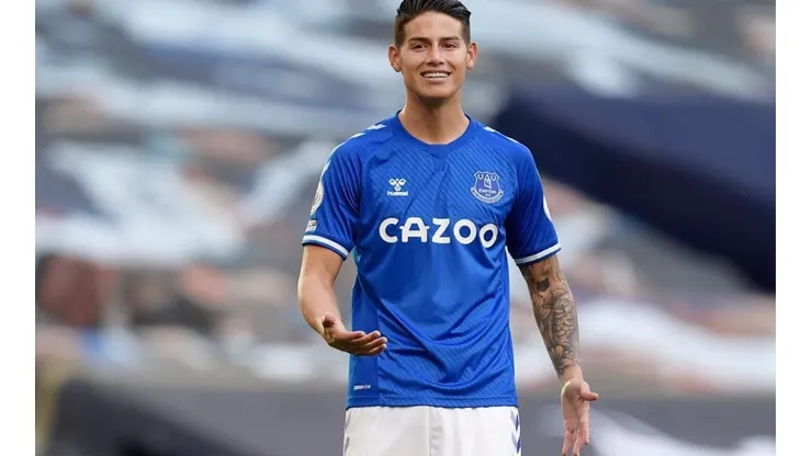 James Rodríguez, titular del Everton para el juego contra el West Bromwich