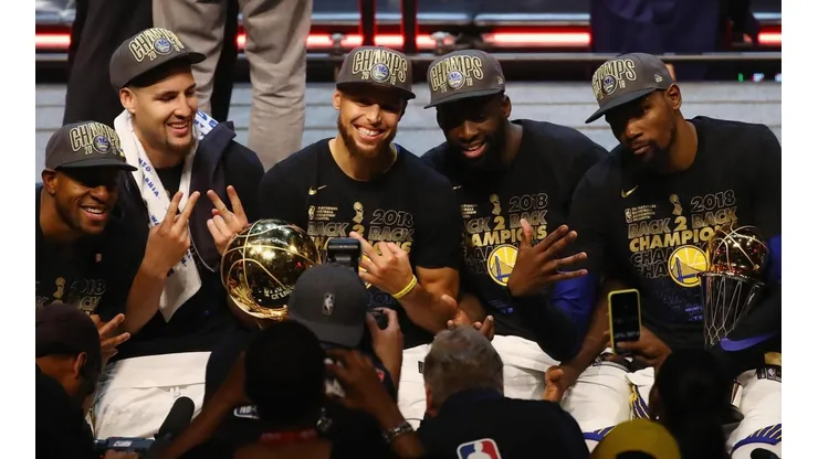 Klay Thompson, Stephen Curry, Draymond Green y Kevin Durant (Getty)