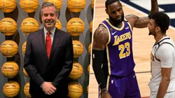 Álvaro Martín, LeBron James y Jamal Murray (@alvaromartinoficial y Getty Images)