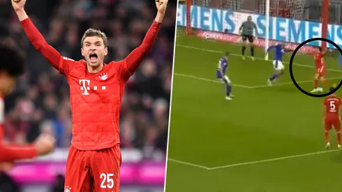 Lujo de Lewandowski y festejo de Müller.