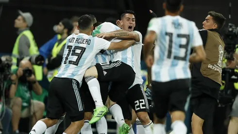 Foto de Pavón cuando jugó en el Mundial con la Selección Argentina.