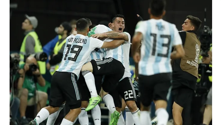 Foto de Pavón cuando jugó en el Mundial con la Selección Argentina.