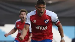 El festejo de Gonzalo Bergessio, exdelantero de Racing.