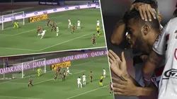 Reinaldo la tiraba al lateral, pero se desvió en Enzo Pérez para el 1 a 0 del Sao Pablo