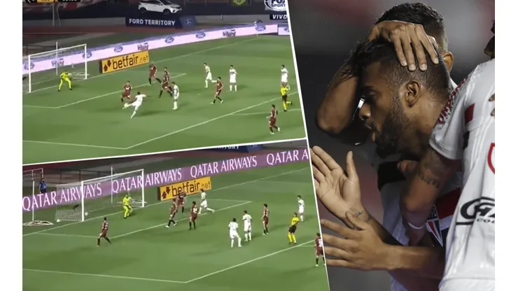 Reinaldo la tiraba al lateral, pero se desvió en Enzo Pérez para el 1 a 0 del Sao Pablo
