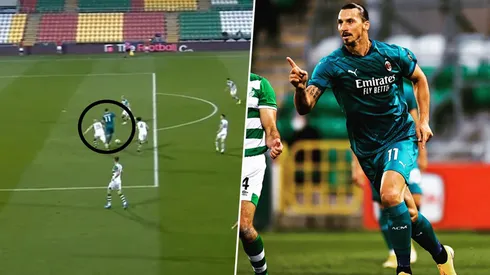 Golazo y festejo de Zlatan Ibrahimovic.