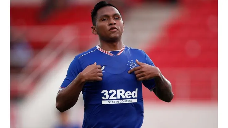 Así festejó Alfredo Morelos su primer doblete en la actual edición de la Europa League 20/21.