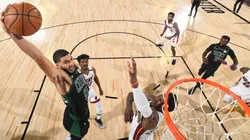 Jayson Tatum y Bam Adebayo (Getty)