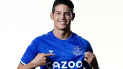 James Rodríguez, jugador del Everton en Inglaterra.