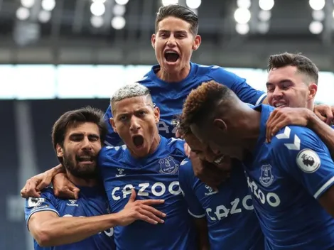 Clase de humildad de James tras su debut con Everton: "Solo soy uno más"