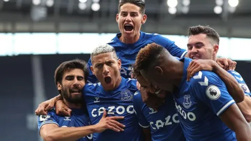 Andre Gomes, Richarlison, James Rodríguez, Dominic Calvert Lewin, Yerry Mina y Michael Keane.