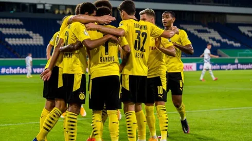 El festejo de los jugadores de Borussia Dortmund.
